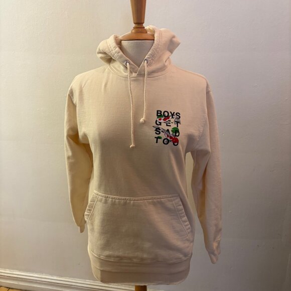 Boys Get Sad Too Koi Hoody in Vanilla - Picture 4 of 10